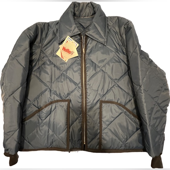 Other - Vintage NWT Men's Work Jacket - Nylon Shell Hollofil Quilt - Navy - USA - XL